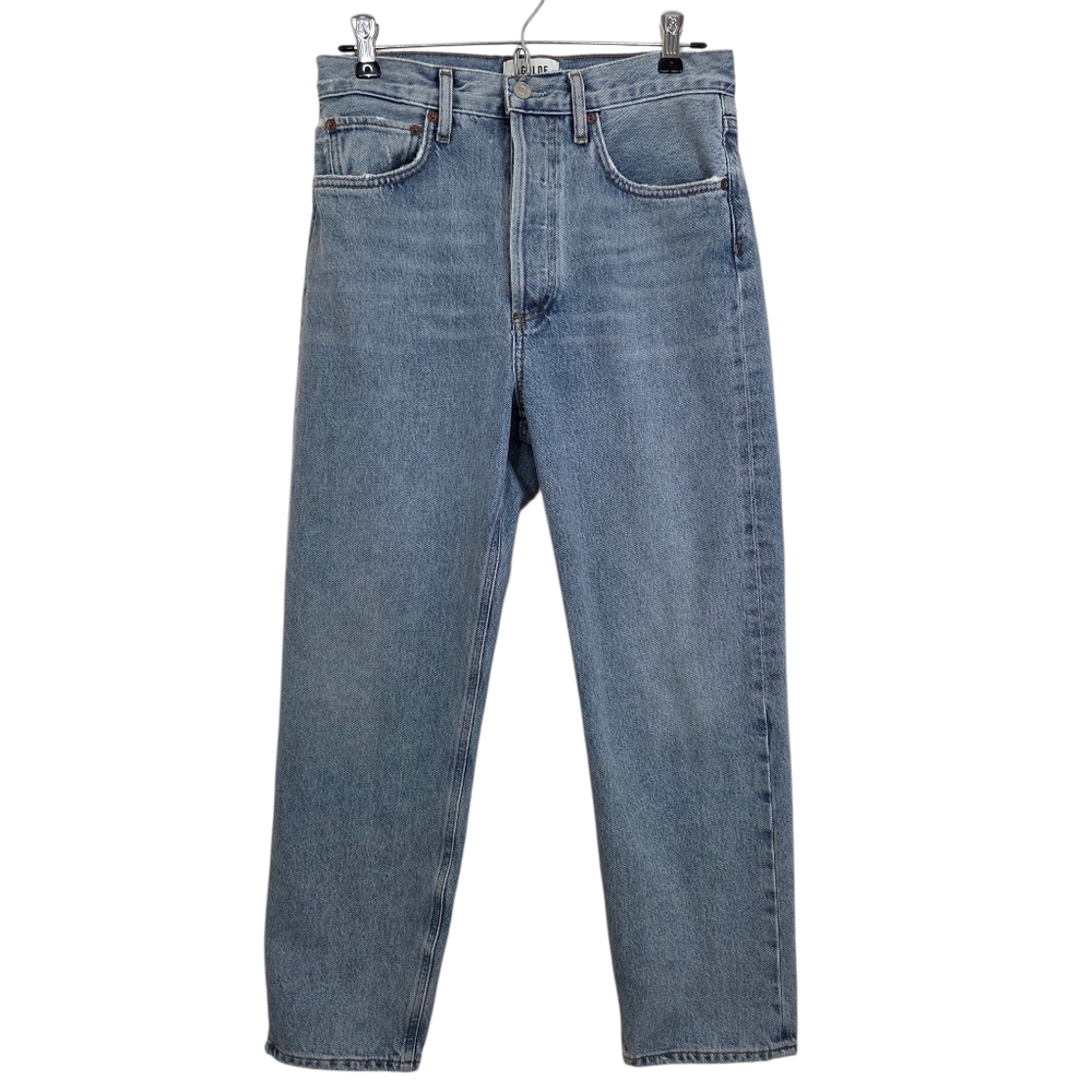 AGOLDE 90's Crop Jean in Replica Wash Size 25 Retro Boho Distressed Casual
